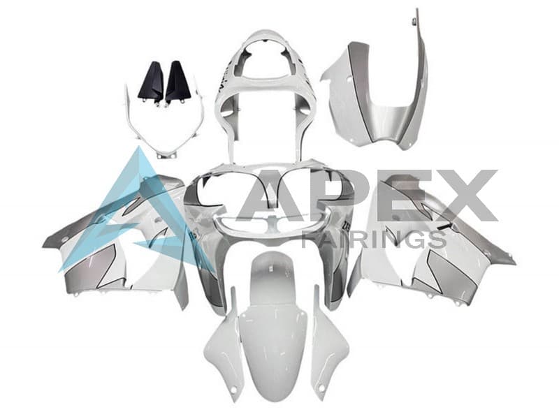 White Silver - Kawasaki ZX-9R (2002-2003) ABS Fairings | Apex Fairings