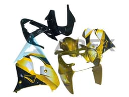 Yellow White Black - Kawasaki ZX-9R (2002-2003) ABS Fairings | Apex Fairings — view 1