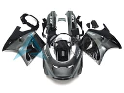 Grey Black - Kawasaki ZZR1100 (1993-2003) ABS Fairings | Apex Fairings — view 1