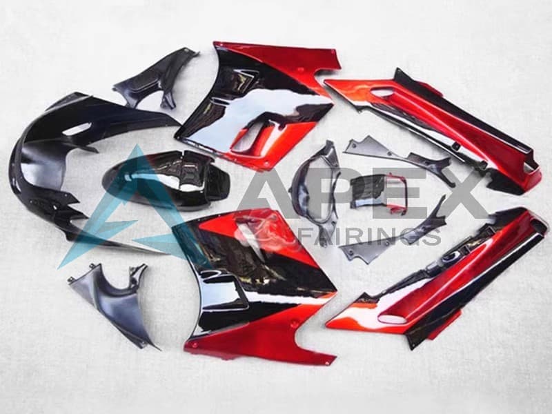 Red Black - Kawasaki ZZR1100 (1993-2003) ABS Fairings | Apex Fairings