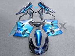 Glossy Blue Grey - Kawasaki ZZR1100 (1993-2003) ABS Fairings | Apex Fairings — view 1
