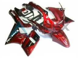 Red Glossy Black - Kawasaki ZZR400 (1993-2007) ABS Fairings | Apex Fairings — view 1