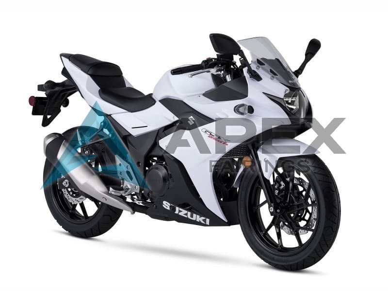 White Black - Suzuki GSX250R (2017-2020) ABS Fairings — Style FE11 | Apex Fairings