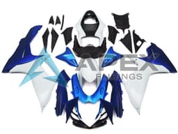 White Blue - Suzuki GSX-R600 (2011-2026) ABS Fairings — Style FE162 | Apex Fairings — view 1