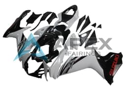 White Glossy Black - Suzuki GSX-R600 (2011-2026) ABS Fairings — Style FE168 | Apex Fairings — view 3