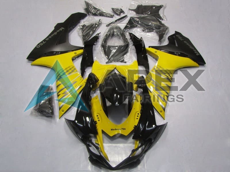 Yellow Grey Black - Suzuki GSX-R600 (2011-2026) ABS Fairings | Apex Fairings