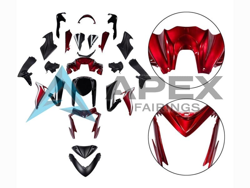 Black and Red - Suzuki GSX-S1000 (2015-2020) ABS Fairings | Apex Fairings