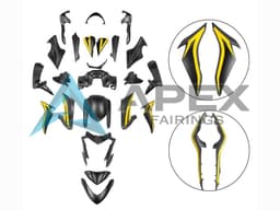 Black Yellow - Suzuki GSX-S1000 (2015-2020) ABS Fairings | Apex Fairings — view 1