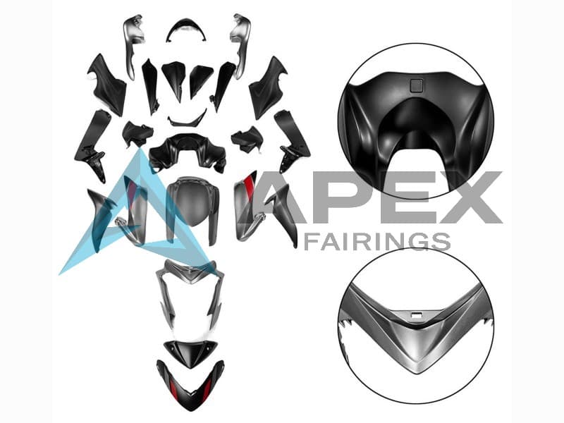 Black Grey - Suzuki GSX-S1000 (2015-2020) ABS Fairings | Apex Fairings