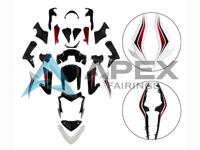 Black Red White - Suzuki GSX-S1000 (2015-2020) ABS Fairings | Apex Fairings