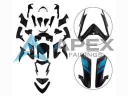 Black with Blue - Suzuki GSX-S1000 (2015-2020) ABS Fairings | Apex Fairings — view 1