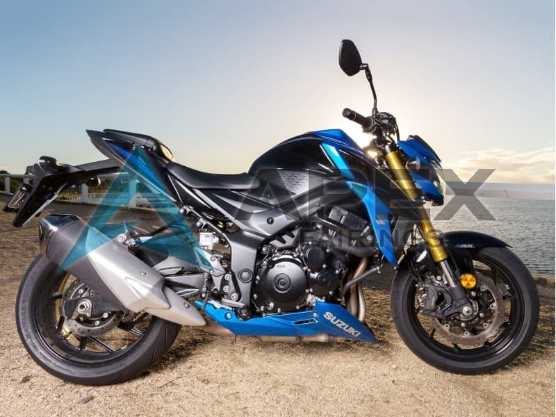 Blue Black - Suzuki GSX-S750 (2017-2022) ABS Fairings — Style FE4 | Apex Fairings
