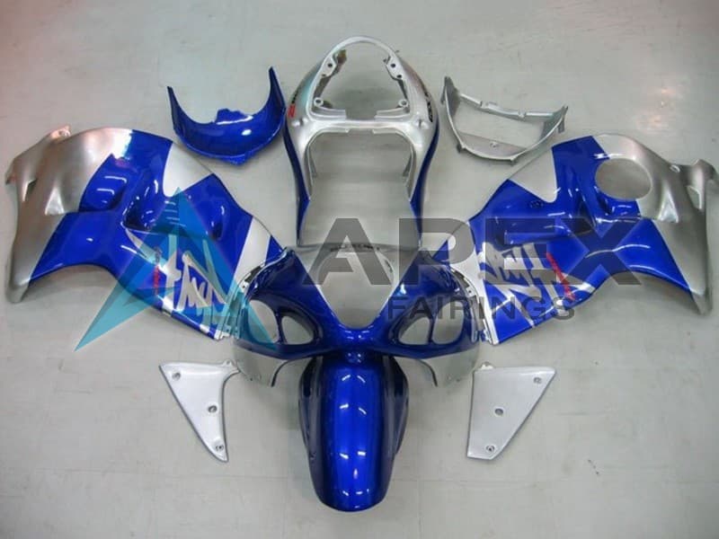 Blue Silver Red - Suzuki GSX-R1300 Hayabusa (1999-2007) ABS Fairings | Apex Fairings