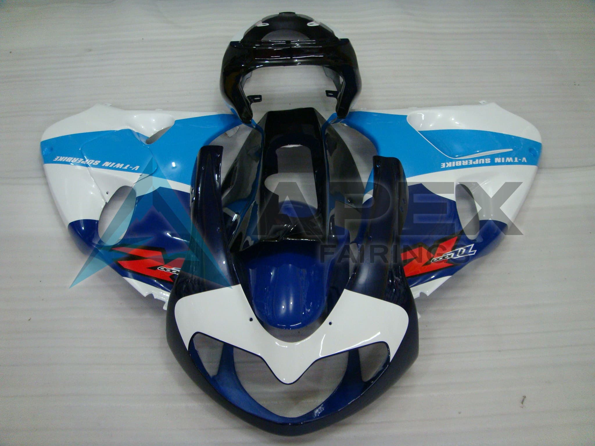 Gloss White & Black - Suzuki TL1000R (1998-2003) ABS Fairings — Style 10 | Apex Fairings