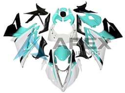 White Turquoise Blue Glossy Black - Triumph Daytona 675 (2013-2016) ABS Fairings | Apex Fairings — view 1