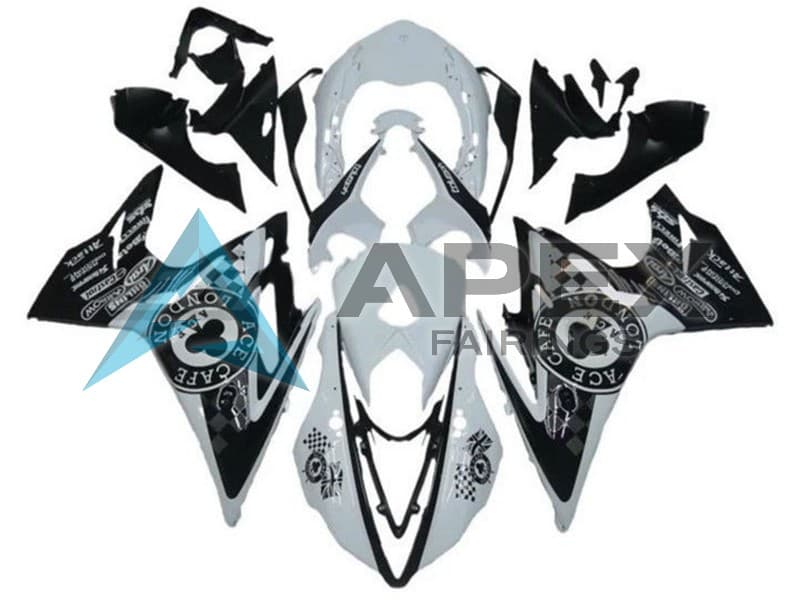White Glossy Black Cafe London - Triumph Daytona 675 (2013-2016) ABS Fairings | Apex Fairings