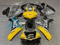 Yellow White Glossy Black GYTR - Yamaha R1 / YZF-R1 (2020-2026) ABS Fairings | Apex Fairings — view 1