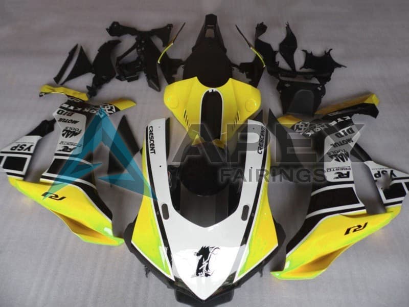 Yellow White Glossy Black Motul YSP - Yamaha R1 / YZF-R1 (2020-2026) ABS Fairings | Apex Fairings