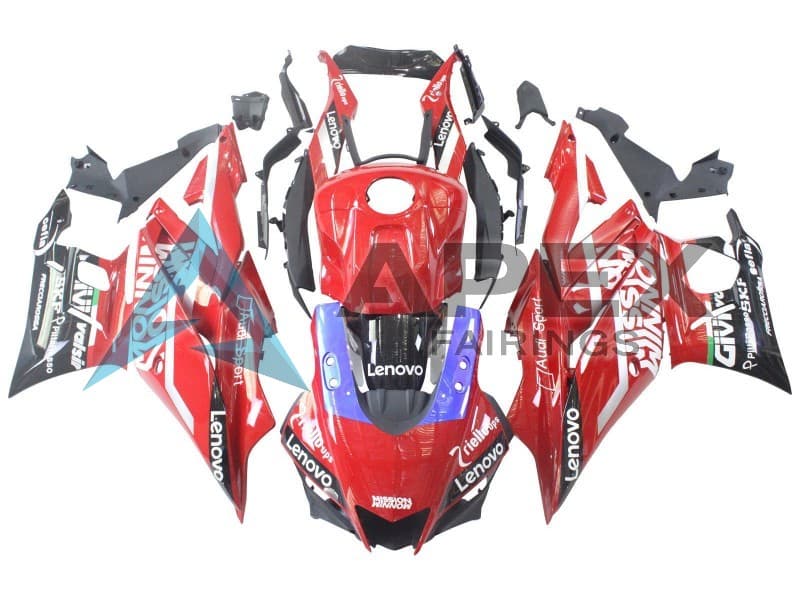 Red Blue Black Lenovo Valsir - Yamaha R3 / R25 / YZF-R3 / YZF-R25 (2022-2024) ABS Fairings | Apex Fairings