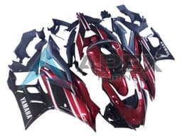 Red White Glossy Black - Yamaha R3 / R25 / YZF-R3 / YZF-R25 (2022-2024) ABS Fairings — Style FE60 | Apex Fairings — view 2