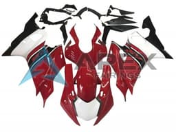 White Red Black - Yamaha R6 / YZF-R6 (2017-2020) ABS Fairings — Style FE121 | Apex Fairings — view 1