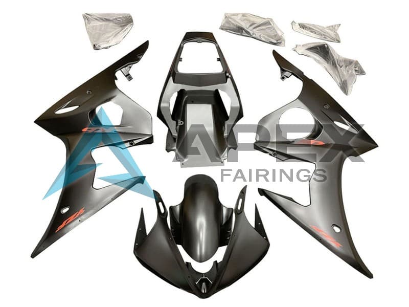 Matte Black Red Decals - Yamaha R6S / YZF-R6S (2006-2009) ABS Fairings | Apex Fairings