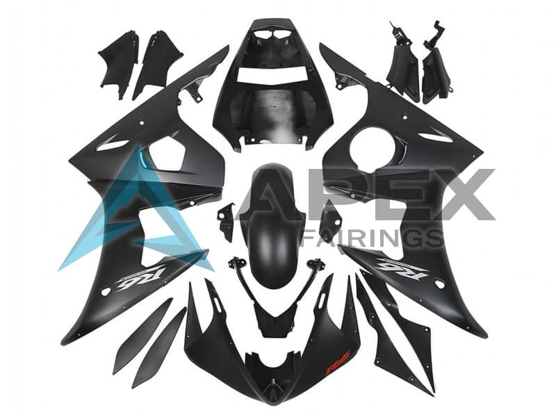 Matte Black - Yamaha R6S / YZF-R6S (2006-2009) ABS Fairings | Apex Fairings