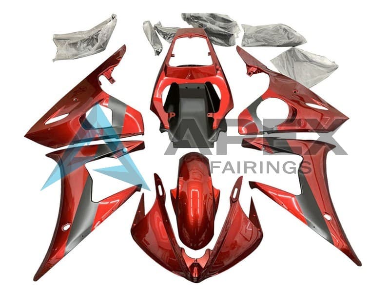 Red Matte Black - Yamaha R6S / YZF-R6S (2006-2009) ABS Fairings — Style FE29 | Apex Fairings