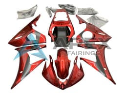 Red Matte Black - Yamaha R6S / YZF-R6S (2006-2009) ABS Fairings — Style FE29 | Apex Fairings — view 1