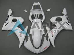 White - Yamaha R6S / YZF-R6S (2006-2009) ABS Fairings — Style FE47 | Apex Fairings — view 1