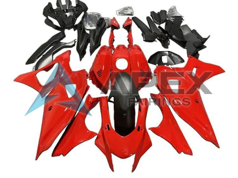 Red Matte Black - Yamaha R7 / YZF-R7 (2021-2025) ABS Fairings | Apex Fairings