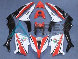 Red White Black - Yamaha TMAX 530 / XP 530 (2012-2014) ABS Fairings — Style FE29 | Apex Fairings — view 1