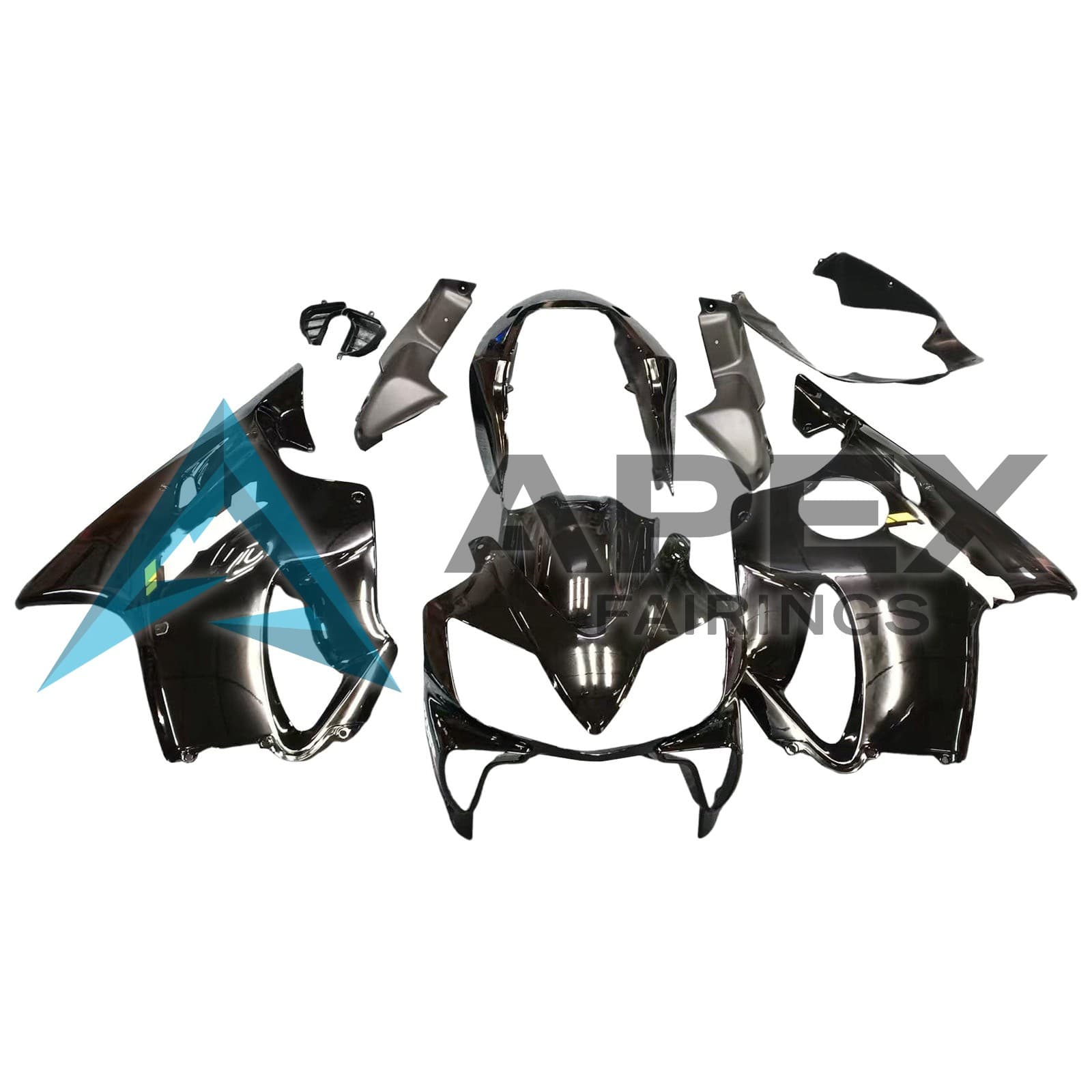 Black - Honda CBR600 F4i (2004-2007) ABS Fairings | Apex Fairings